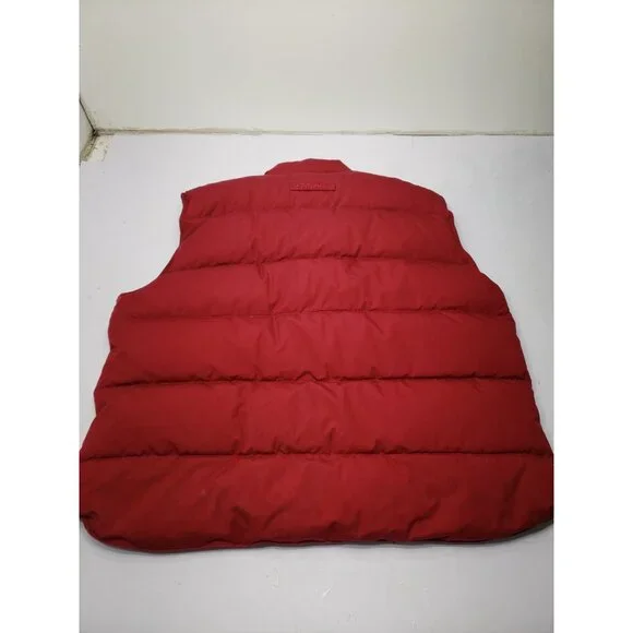 Cabelas Premier Northern Goose Down Puffer Vest Sherpa Lined Red Size 3XL Tall - Picture 10 of 12